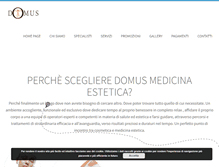 Tablet Screenshot of domusmedicinaestetica.com